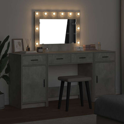 Dressing Table 3 pcs Grey 40 x 41 x 75 cm Engineered wood