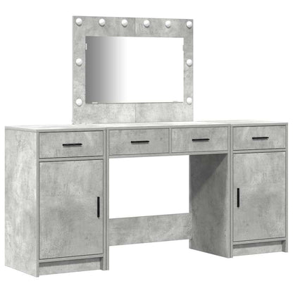 Dressing Table 3 pcs Grey 40 x 41 x 75 cm Engineered wood