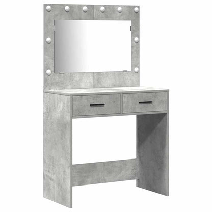 Dressing Table 3 pcs Grey 40 x 41 x 75 cm Engineered wood