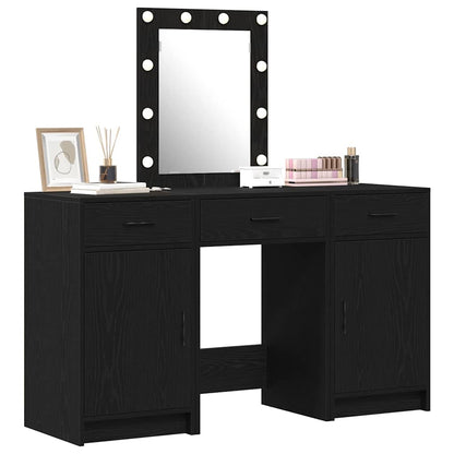 Dressing Table with Door Black 50 x 41 x 135 cm Engineered wood