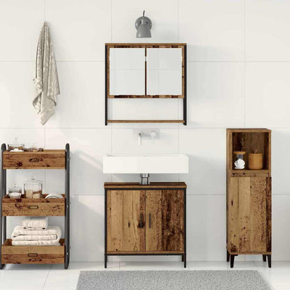Bathroom Furniture Set with Storage 2 pcs Brown 60 x 30 x 60 cm
