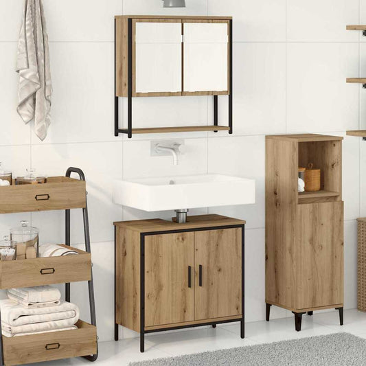 Bathroom Furniture Set with Storage 2 pcs Brown 60 x 30 x 60 cm