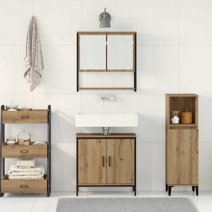 Bathroom Furniture Set with Storage 2 pcs Brown 60 x 30 x 60 cm