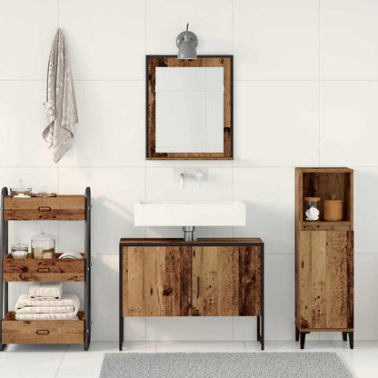 Bathroom Furniture Set with Storage 2 pcs Brown 80 x 33 x 60 cm