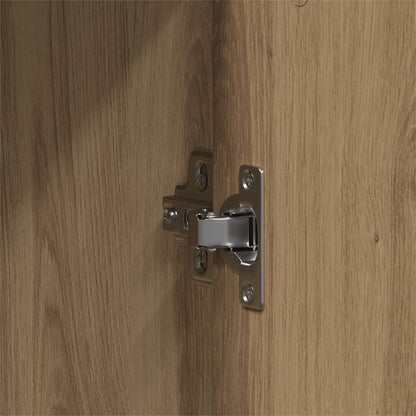 Bathroom Furniture Set with Door 3 pcs Brown 33 x 33 x 185.5 cm