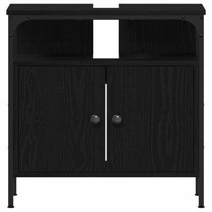 Bathroom Furniture Set 3 pcs Black oak 33 x 33 x 185.5 cm