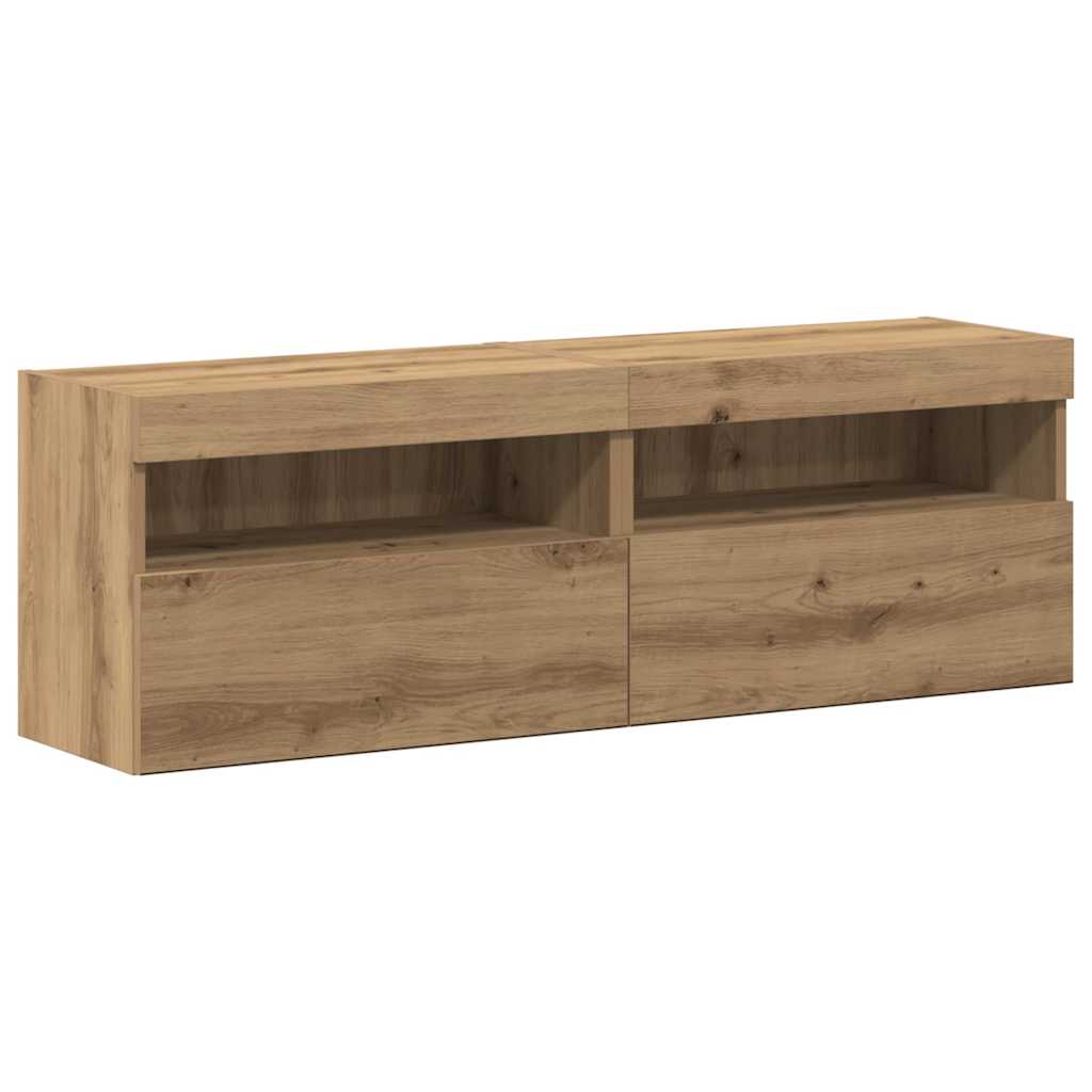 TV Cabinet Set Wall-mounted 6 pcs Artisan oak Engineered wood