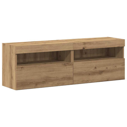 TV Cabinet Set Wall-mounted 6 pcs Artisan oak Engineered wood