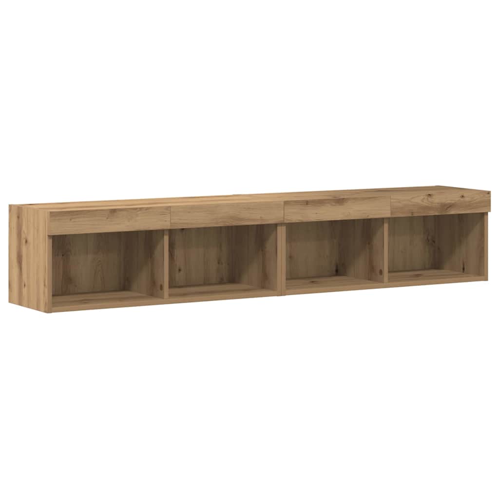 TV Cabinet Set Wall-mounted 6 pcs Artisan oak Engineered wood