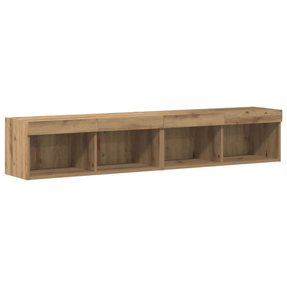 TV Cabinet Set Wall-mounted 6 pcs Artisan oak Engineered wood