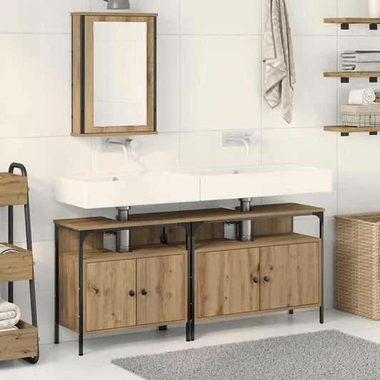 Bathroom Vanity Units with Storage 3 pcs Brown 80 x 30 x 60 cm