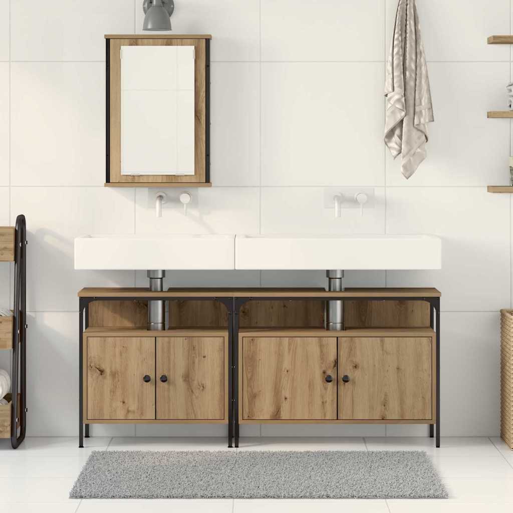 Bathroom Vanity Units with Storage 3 pcs Brown 80 x 30 x 60 cm