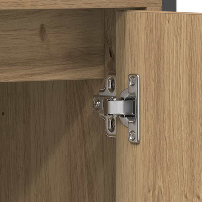 Bathroom Furniture Set with Door 3 pcs Brown 33 x 33 x 185.5 cm