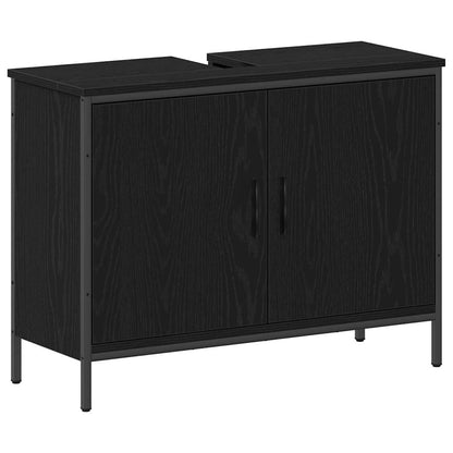 Bathroom Furniture Set with Door 4 pcs Black 33 x 33 x 185.5 cm