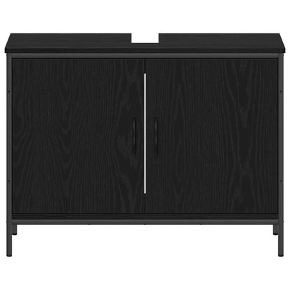 Bathroom Furniture Set with Door 4 pcs Black 33 x 33 x 185.5 cm
