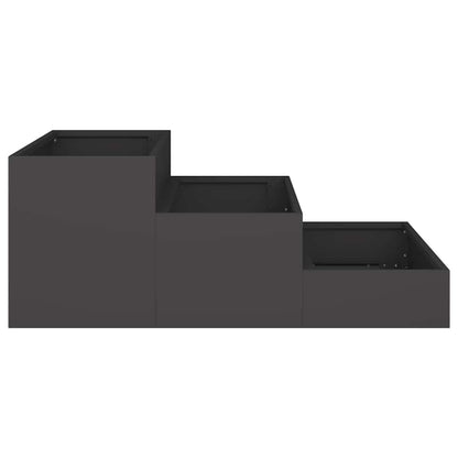 Garden Planter Black 90 x 90 x 35 cm Steel