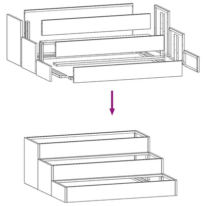Garden Planter Anthracite 90 x 90 x 35 cm Steel