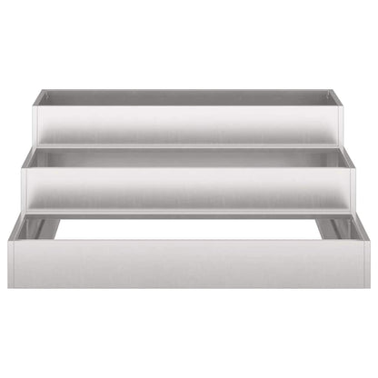 Garden Planter Silver 90 x 90 x 35 cm Stainless steel