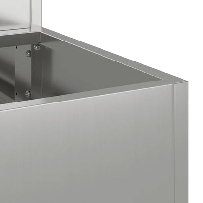Garden Planter Silver 90 x 90 x 35 cm Galvanised steel