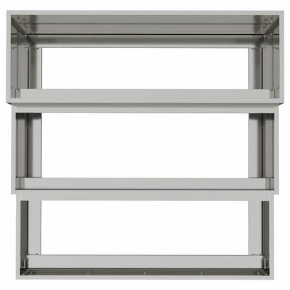 Garden Planter Silver 90 x 90 x 35 cm Galvanised steel