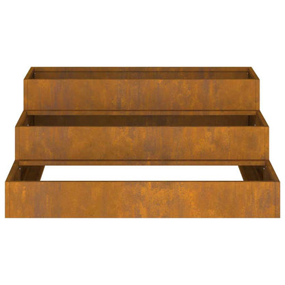 Garden Planter Rusty 90 x 90 x 35 cm Weathering steel