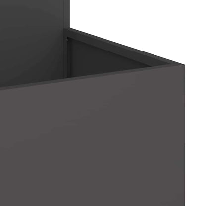 Garden Planter Black 80 x 80 x 60 cm Steel
