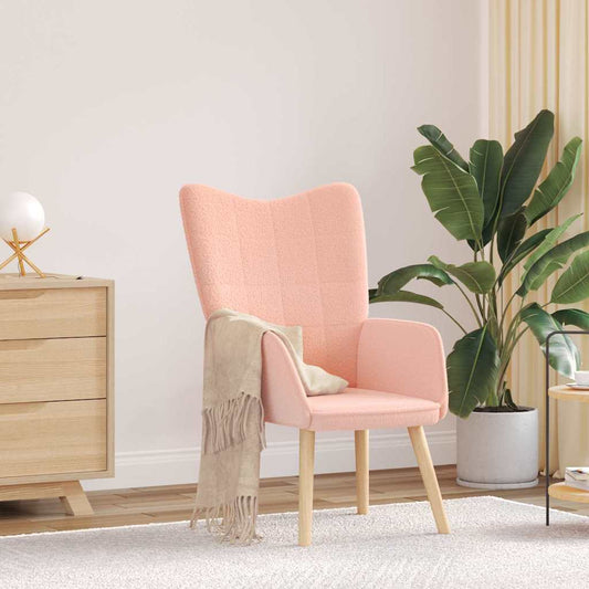 Relaxing Chair Pink 62 x 67 x 95.5 cm Fabric