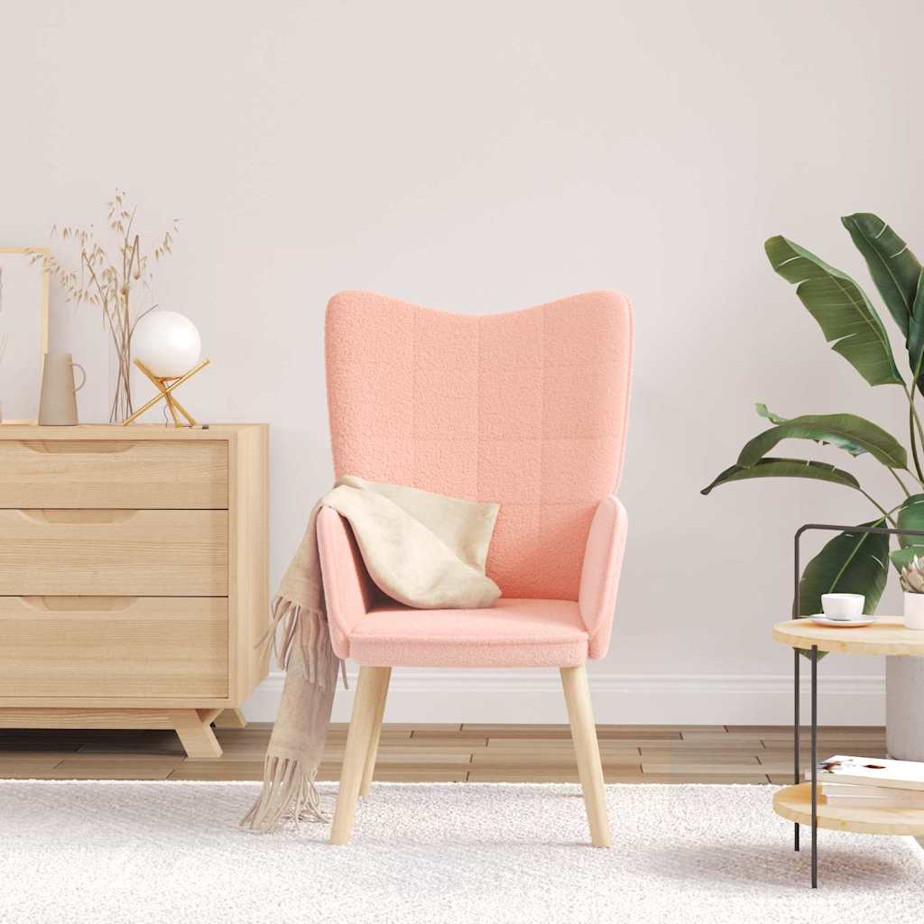 Relaxing Chair Pink 62 x 67 x 95.5 cm Fabric