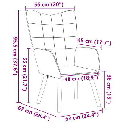 Relaxing Chair Pink 62 x 67 x 95.5 cm Fabric