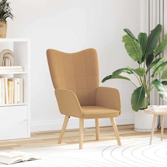 Relaxing Chair Beige 62 x 67 x 95.5 cm Fabric