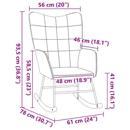 Relaxing Chair Pink 61 x 78 x 98 cm Fabric