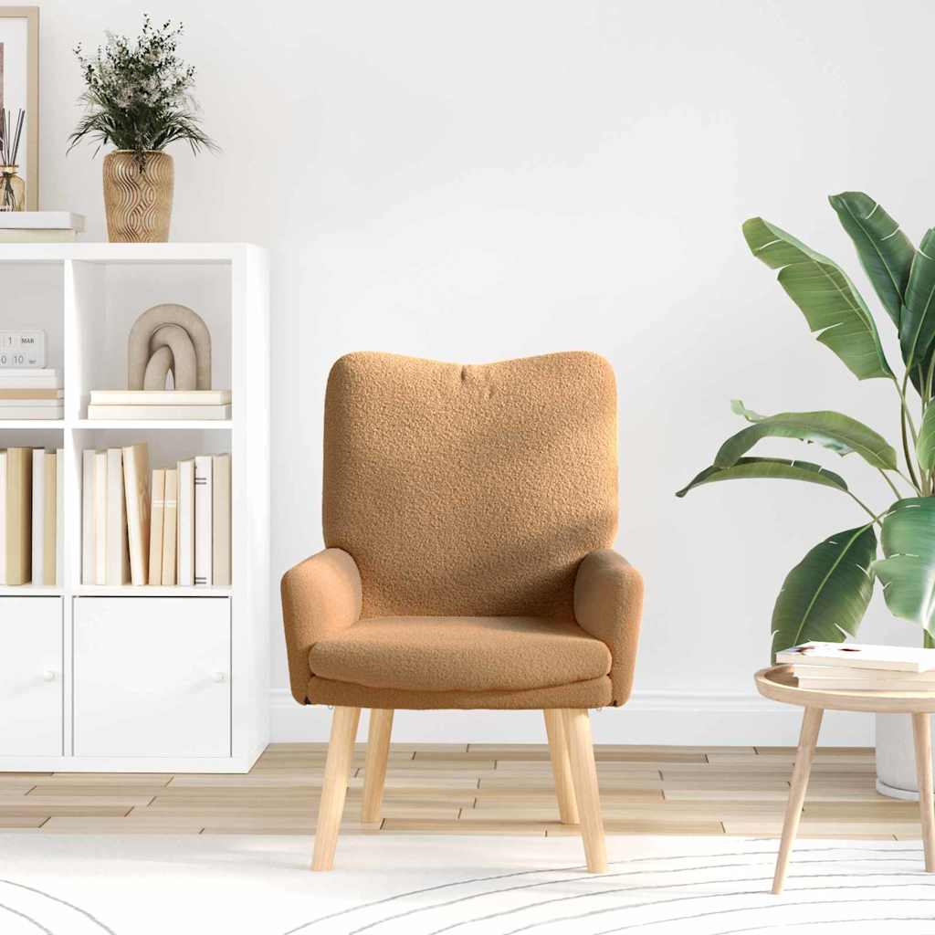 Relaxing Chair Beige 63 x 67 x 94 cm Fabric
