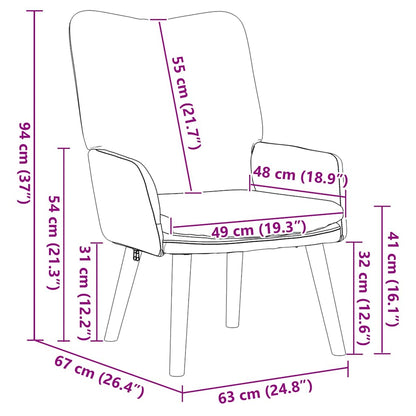 Relaxing Chair Blue 63 x 67 x 94 cm Fabric