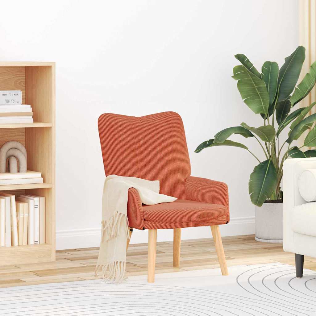 Relaxing Chair Red orange 63 x 67 x 94 cm Fabric