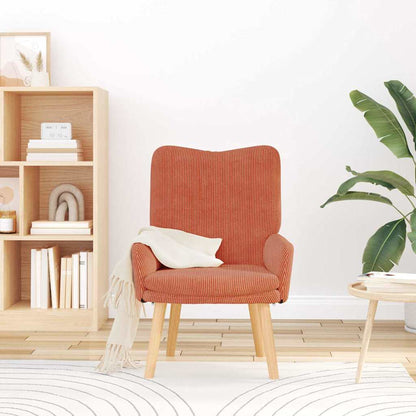 Relaxing Chair Red orange 63 x 67 x 94 cm Fabric