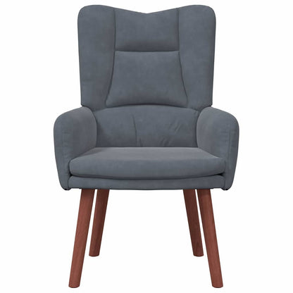 Relaxing Chair Dark grey 63 x 67 x 94 cm Velvet