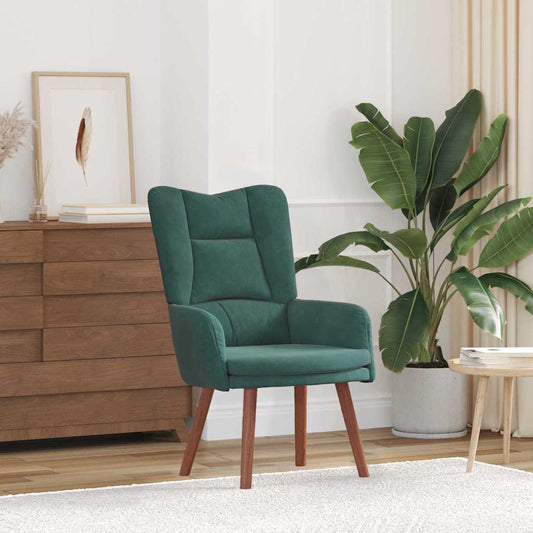 Relaxing Chair Dark green 63 x 67 x 94 cm Velvet