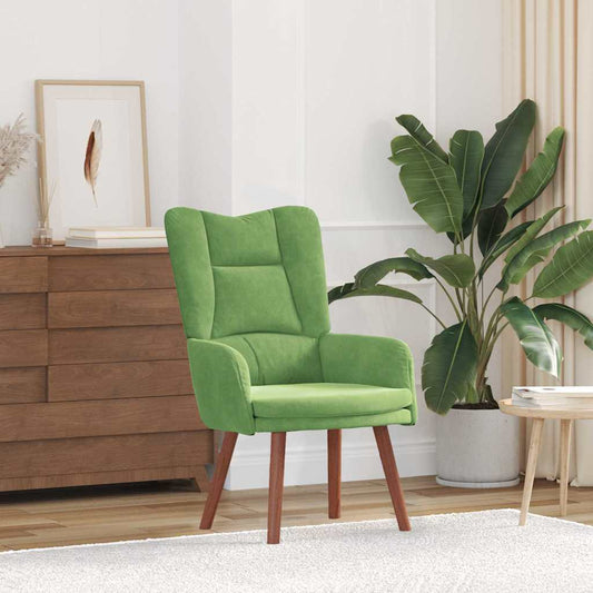 Relaxing Chair Light green 63 x 67 x 94 cm Velvet