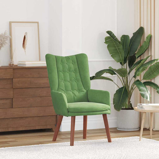 Relaxing Chair Light green 63 x 67 x 94 cm Velvet