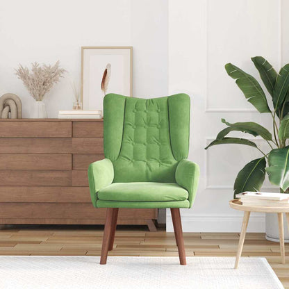 Relaxing Chair Light green 63 x 67 x 94 cm Velvet