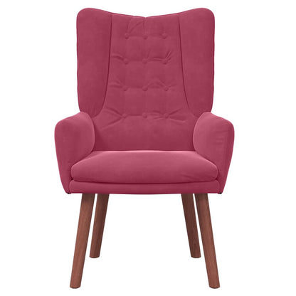 Relaxing Chair Wine red 63 x 67 x 94 cm Velvet