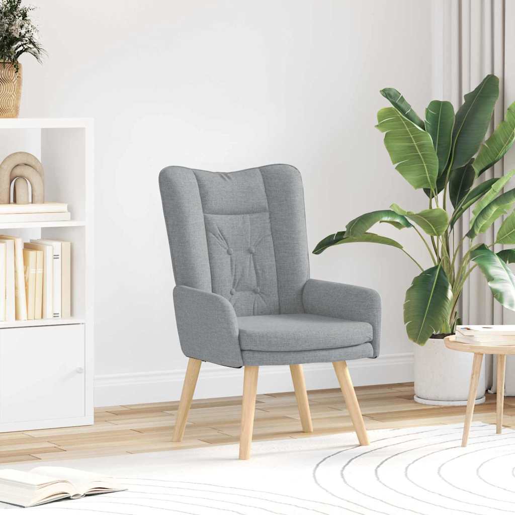 Relaxing Chair Light grey 63 x 67 x 94 cm Fabric