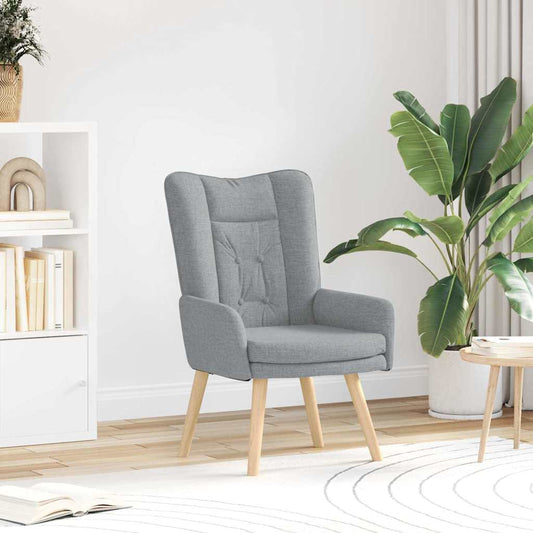 Relaxing Chair Light grey 63 x 67 x 94 cm Fabric