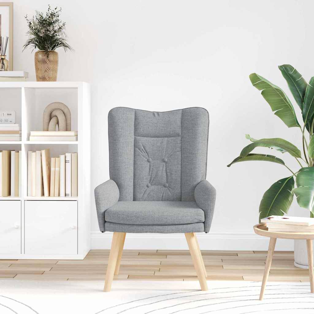 Relaxing Chair Light grey 63 x 67 x 94 cm Fabric