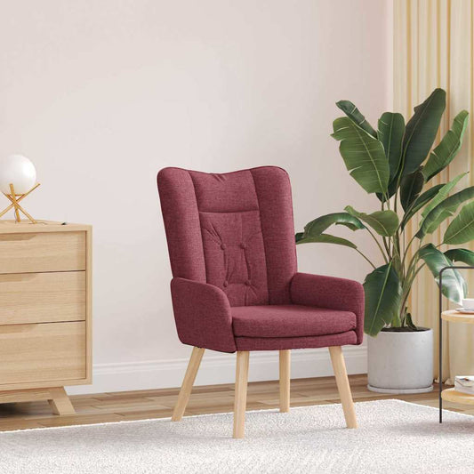 Relaxing Chair Wine red 63 x 67 x 94 cm Fabric