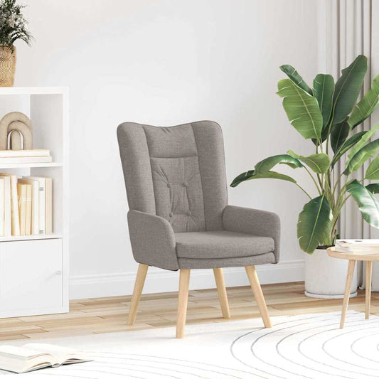 Relaxing Chair Taupe 63 x 67 x 94 cm Fabric