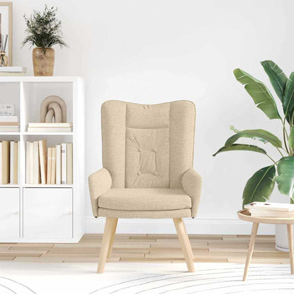 Relaxing Chair Cream 63 x 67 x 94 cm Fabric