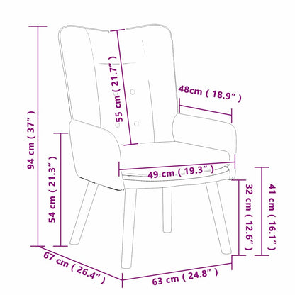 Armchair Cloud Grey 63 x 67 x 94 cm Sherpa Fabric
