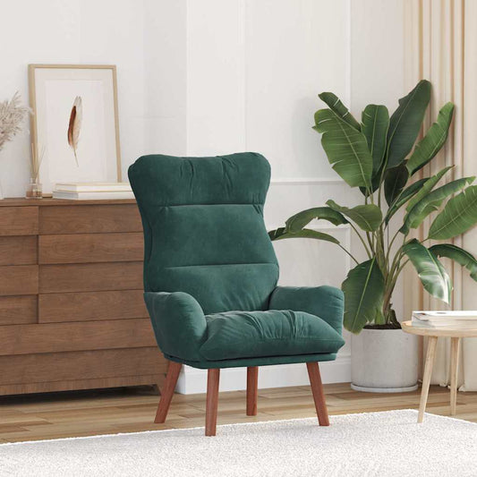 Relaxing Chair Dark green 69 x 74 x 93 cm Velvet