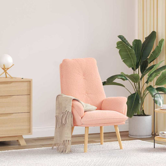 Relaxing Chair Pink 69 x 74 x 93 cm Fabric